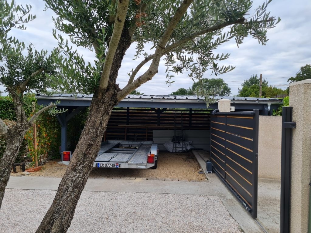 carport solaire bois