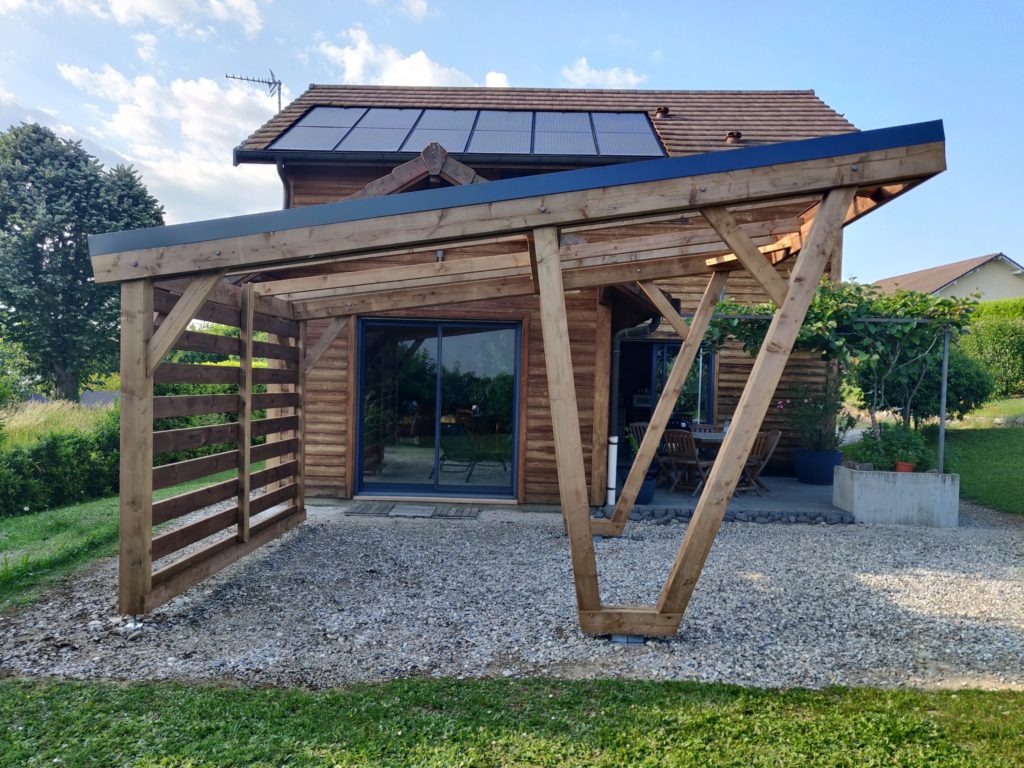 Carport solaire bois